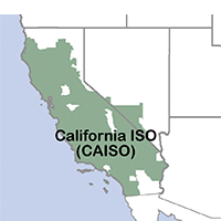Map of California ISO (CAISO)