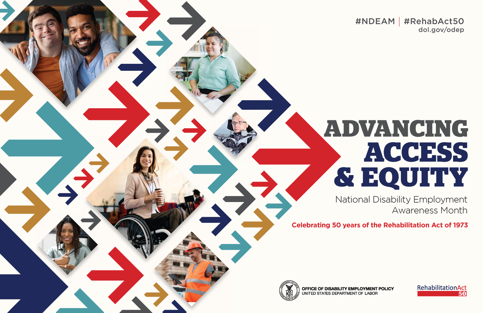 023 NDEAM theme is “Advancing Access and Equity” to honor the 50th Anniversary of the passage of the Rehabilitation Act of 1973
