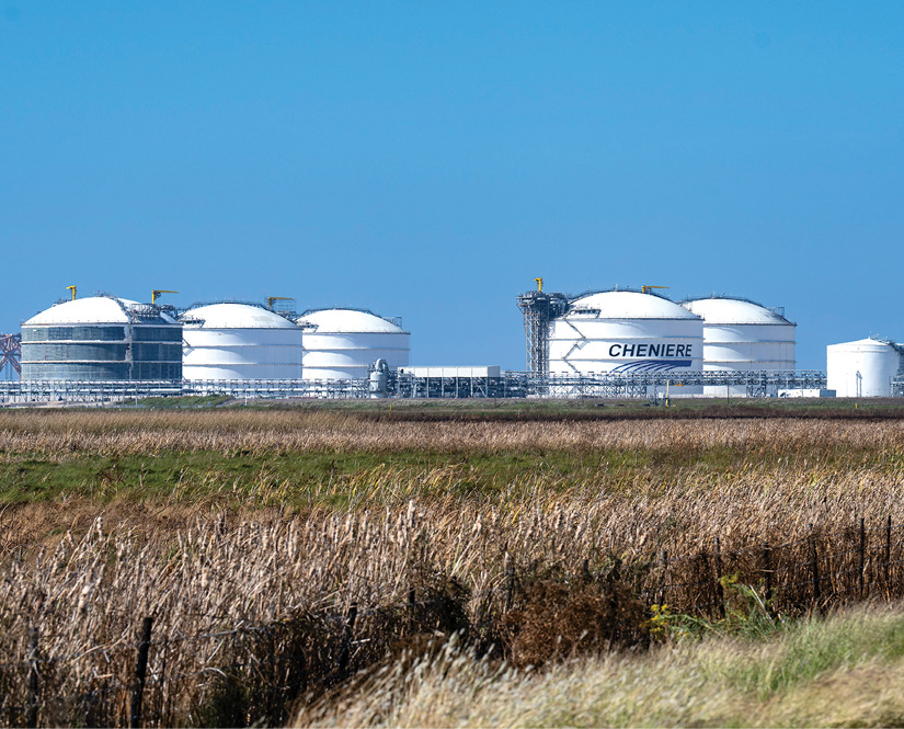 LNG Storage Facility in field