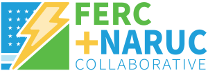 FERC NARUC Collab graphic with flag and lighting bolt