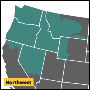 Map of Northwest USA
