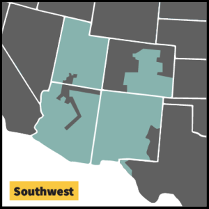 Map of Southwest