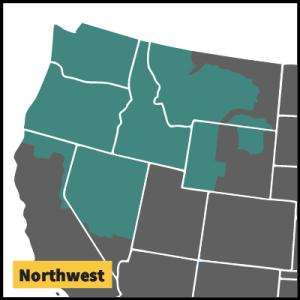 Map of Northwest USA