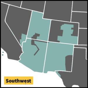 Map of Southwest